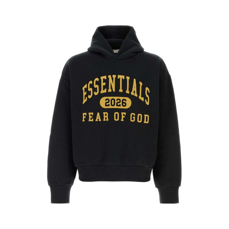 Fear Of God Essential Men Black Cotton Blend Sweatshirt